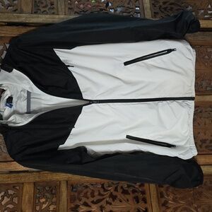 Divided Black and White Windbreaker Jacket
